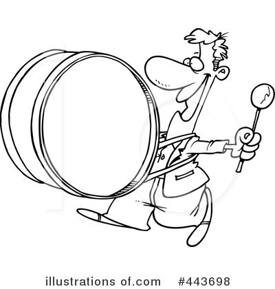 Royalty-Free (RF) Drummer Clipart Illustration by toonaday - Stock Sample #443698