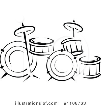 Royalty-Free (RF) Drums Clipart Illustration by Vector Tradition SM - Stock Sample #1108763