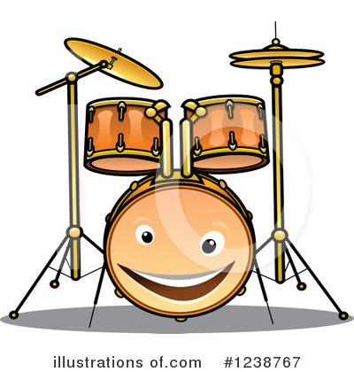 Royalty-Free (RF) Drums Clipart Illustration by Vector Tradition SM - Stock Sample #1238767