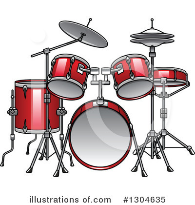 Drums Clipart #1304635 by Vector Tradition SM