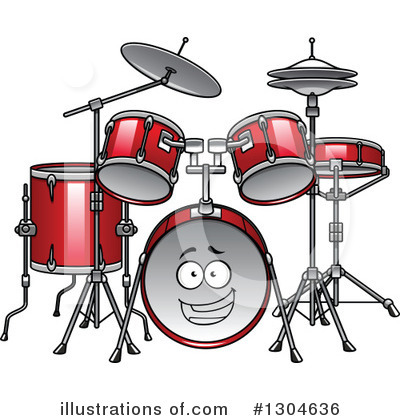 Royalty-Free (RF) Drums Clipart Illustration by Vector Tradition SM - Stock Sample #1304636