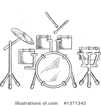 Royalty-Free (RF) Drums Clipart Illustration by Vector Tradition SM - Stock Sample #1371343