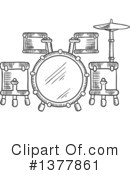 Drums Clipart #1377861 by Vector Tradition SM