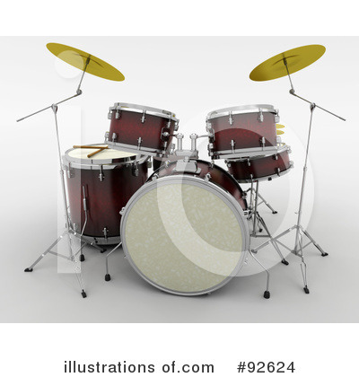 Royalty-Free (RF) Drums Clipart Illustration by KJ Pargeter - Stock Sample #92624