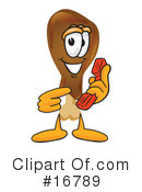Drumstick Character Clipart #16789 by Mascot Junction