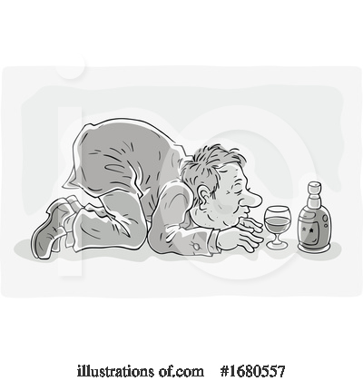 Royalty-Free (RF) Drunk Clipart Illustration by Alex Bannykh - Stock Sample #1680557