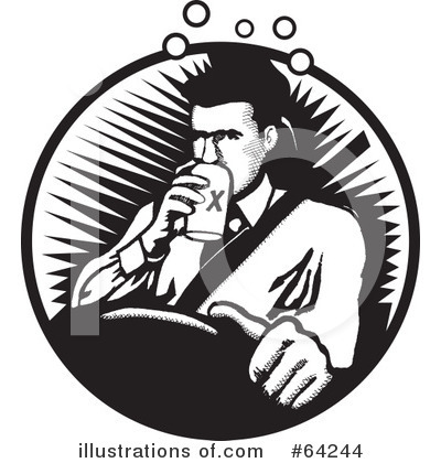 Royalty-Free (RF) Drunk Clipart Illustration by David Rey - Stock Sample #64244