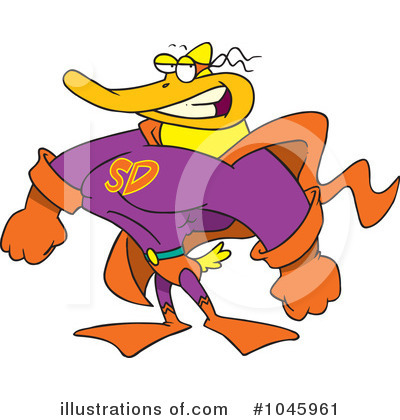 Royalty-Free (RF) Duck Clipart Illustration by toonaday - Stock Sample #1045961