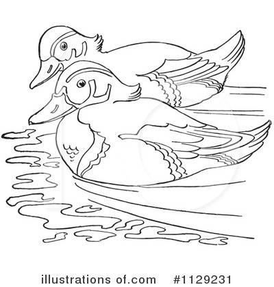 Royalty-Free (RF) Duck Clipart Illustration by Picsburg - Stock Sample #1129231