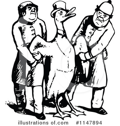 Royalty-Free (RF) Duck Clipart Illustration by Prawny Vintage - Stock Sample #1147894