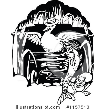 Royalty-Free (RF) Duck Clipart Illustration by Prawny Vintage - Stock Sample #1157513
