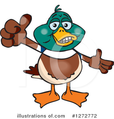 Royalty-Free (RF) Duck Clipart Illustration by Dennis Holmes Designs - Stock Sample #1272772