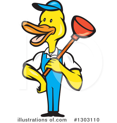 Royalty-Free (RF) Duck Clipart Illustration by patrimonio - Stock Sample #1303110
