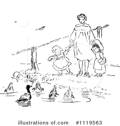 Royalty-Free (RF) Ducks Clipart Illustration by Prawny Vintage - Stock Sample #1119563