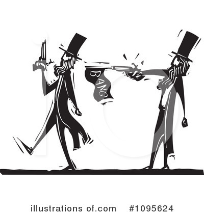 Royalty-Free (RF) Duel Clipart Illustration by xunantunich - Stock Sample #1095624