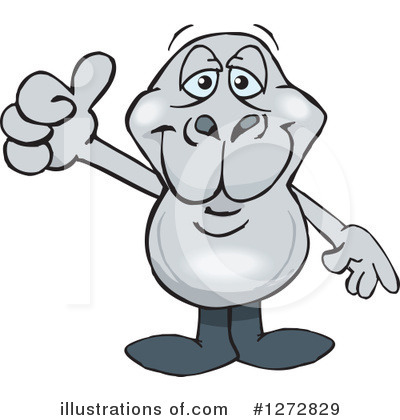 Royalty-Free (RF) Dugong Clipart Illustration by Dennis Holmes Designs - Stock Sample #1272829