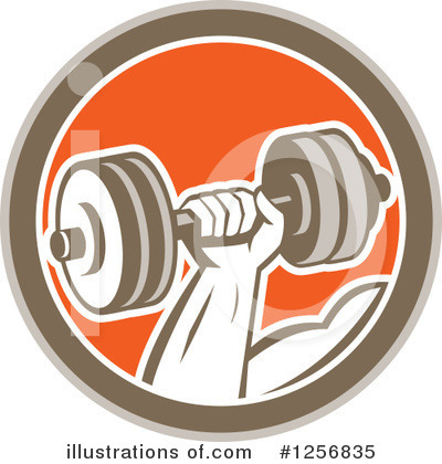 Royalty-Free (RF) Dumbbell Clipart Illustration by patrimonio - Stock Sample #1256835