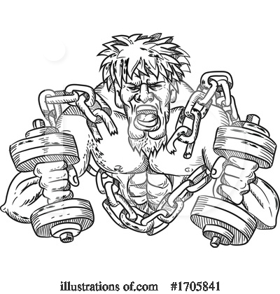 Royalty-Free (RF) Dumbbell Clipart Illustration by patrimonio - Stock Sample #1705841