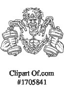 Dumbbell Clipart #1705841 by patrimonio