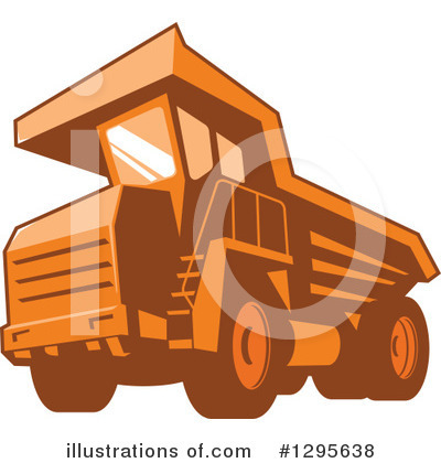 Royalty-Free (RF) Dump Truck Clipart Illustration by patrimonio - Stock Sample #1295638