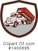Dump Truck Clipart #1400895 by patrimonio