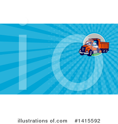 Royalty-Free (RF) Dump Truck Clipart Illustration by patrimonio - Stock Sample #1415592
