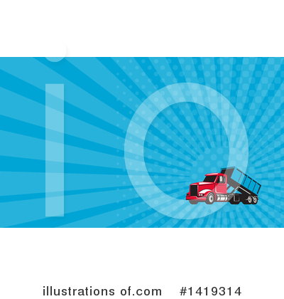 Royalty-Free (RF) Dump Truck Clipart Illustration by patrimonio - Stock Sample #1419314