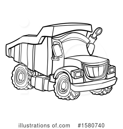 Royalty-Free (RF) Dump Truck Clipart Illustration by AtStockIllustration - Stock Sample #1580740