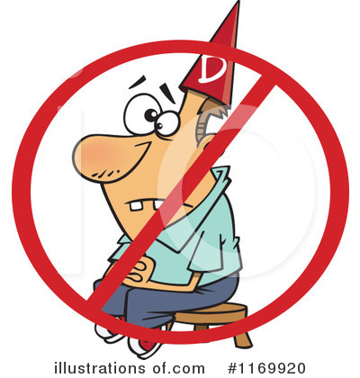 Royalty-Free (RF) Dunce Clipart Illustration by toonaday - Stock Sample #1169920