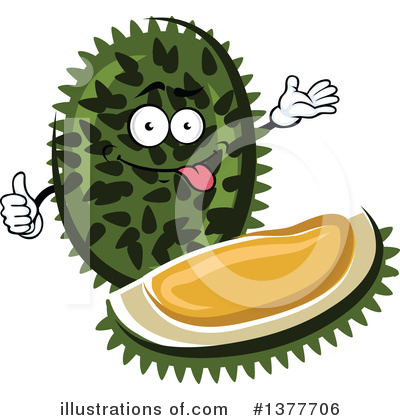 Royalty-Free (RF) Durian Clipart Illustration by Vector Tradition SM - Stock Sample #1377706