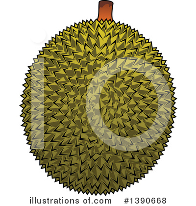 Royalty-Free (RF) Durian Clipart Illustration by Vector Tradition SM - Stock Sample #1390668