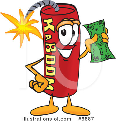 Royalty-Free (RF) Dynamite Clipart Illustration by Mascot Junction - Stock Sample #6887
