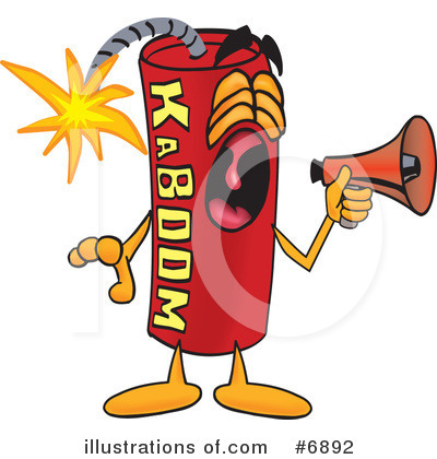 Royalty-Free (RF) Dynamite Clipart Illustration by Mascot Junction - Stock Sample #6892
