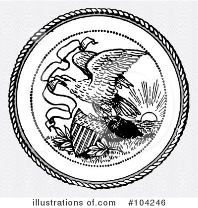 Royalty-Free (RF) Eagle Clipart Illustration by BestVector - Stock Sample #104246
