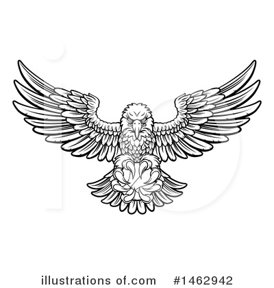 Royalty-Free (RF) Eagle Clipart Illustration by AtStockIllustration - Stock Sample #1462942