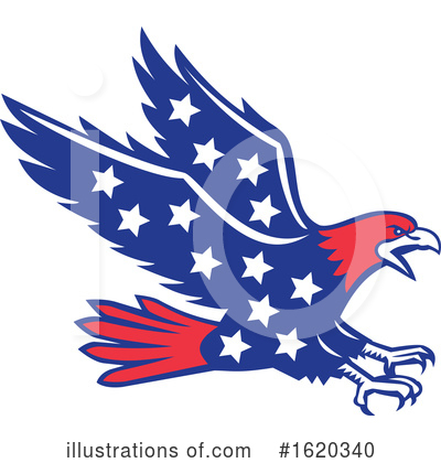 Royalty-Free (RF) Eagle Clipart Illustration by patrimonio - Stock Sample #1620340