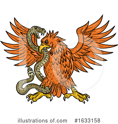 Royalty-Free (RF) Eagle Clipart Illustration by patrimonio - Stock Sample #1633158