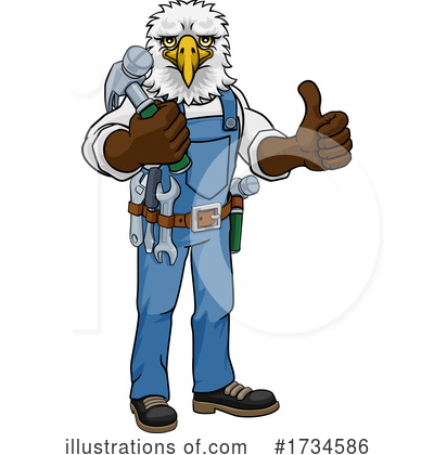 Royalty-Free (RF) Eagle Clipart Illustration by AtStockIllustration - Stock Sample #1734586