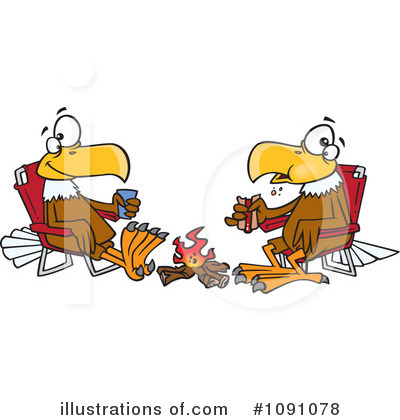 Royalty-Free (RF) Eagles Clipart Illustration by toonaday - Stock Sample #1091078
