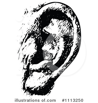 Royalty-Free (RF) Ear Clipart Illustration by Prawny Vintage - Stock Sample #1113250
