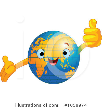 Royalty-Free (RF) Earth Clipart Illustration by Pushkin - Stock Sample #1058974
