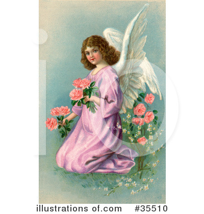 Royalty-Free (RF) Easter Angel Clipart Illustration by OldPixels - Stock Sample #35510