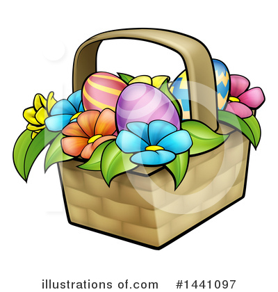 Royalty-Free (RF) Easter Basket Clipart Illustration by AtStockIllustration - Stock Sample #1441097