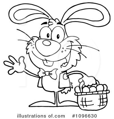 Royalty-Free (RF) Easter Bunny Clipart Illustration by Hit Toon - Stock Sample #1096630