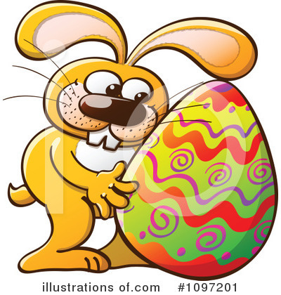 Royalty-Free (RF) Easter Bunny Clipart Illustration by Zooco - Stock Sample #1097201
