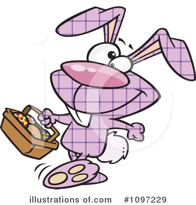 Royalty-Free (RF) Easter Bunny Clipart Illustration by toonaday - Stock Sample #1097229