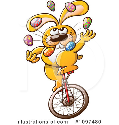 Royalty-Free (RF) Easter Bunny Clipart Illustration by Zooco - Stock Sample #1097480