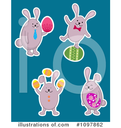 Royalty-Free (RF) Easter Bunny Clipart Illustration by Vector Tradition SM - Stock Sample #1097862