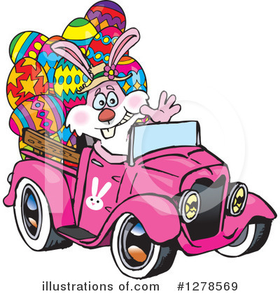 Royalty-Free (RF) Easter Bunny Clipart Illustration by Dennis Holmes Designs - Stock Sample #1278569