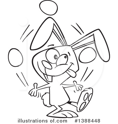 Royalty-Free (RF) Easter Bunny Clipart Illustration by toonaday - Stock Sample #1388448